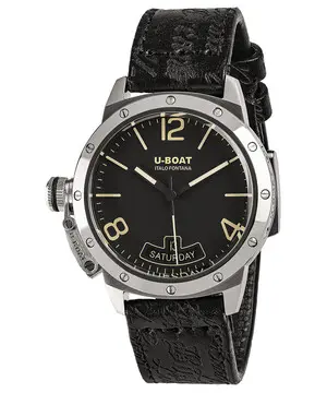 U-BOAT Classico 40MM Vintage Screws Bezel 8890, Verze: černá 