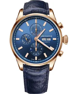 Aerowatch Les Grandes Classiques Automatic Valjoux Chronograph A 61989 RO01, Verze: růžové zlato 