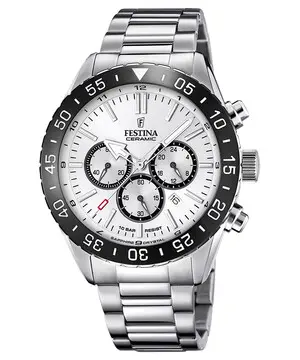 Festina Ceramic Chrono F20575/1, Verze: stříbrná 