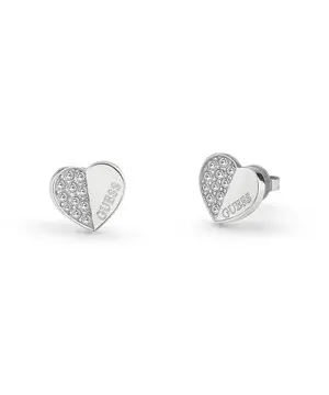 Náušnice Guess Lovely Guess JUBE03038JWRHT/U, Verze: stříbrná 