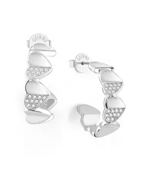 Náušnice Guess Lovely Guess JUBE03040JWRHT/U, Verze: stříbrná 