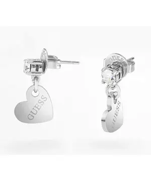 Náušnice Guess Heart To Heart JUBE01083JWRHT/U, Verze: stříbrná 