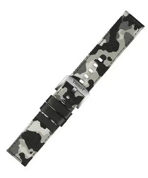 Řemínek Tissot T852.046.771, Verze: béžová, krémová, Šířka řemínku: 22 mm, Šířka u spony: 22 mm 