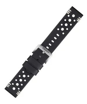Řemínek Tissot T852.046.810, Verze: černá, Šířka řemínku: 22 mm, Šířka u spony: 22 mm 