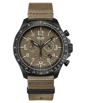 Traser P67 Officer Pro Chronograph Khaki 109459, Verze: hnědá 