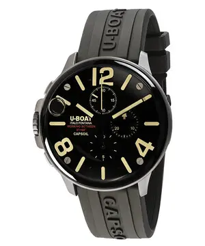 U-BOAT Capsoil Chrono 45 mm SS 8111, Verze: černá 