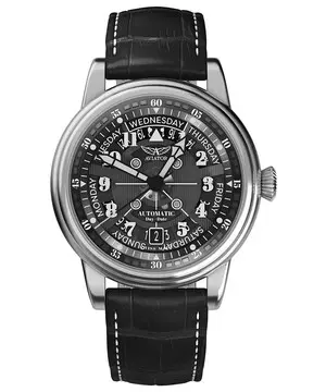 Aviator Douglas Day-Date Meca-41 V.3.36.0.284.4, Verze: černá 