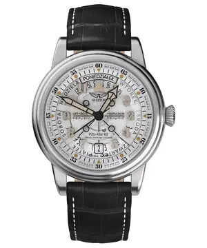 Aviator Douglas Day-Date Meca-41 Polish Edition V.3.36.0.293.4 PL, Verze: černá 