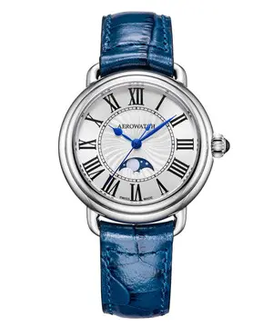 Aerowatch 1942 Elegance Moon Phase A 43960 AA03, Verze: modrá2 