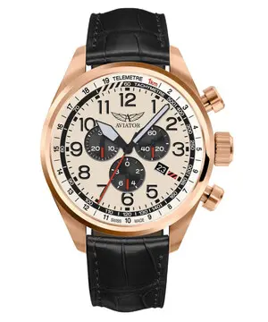 Aviator Airacobra P45 Chrono V.2.25.2.173.4, Verze: růžové zlato 