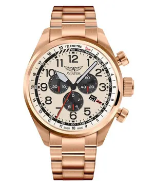 Aviator Airacobra P45 Chrono V.2.25.2.173.5, Verze: růžové zlato 