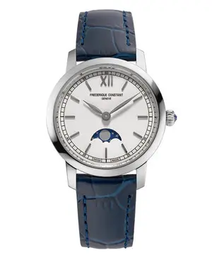 Frederique Constant Slimline Ladies Moonphase FC-206SW1S6, Verze: modrá 