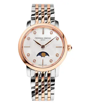 Frederique Constant Slimline Moonphase FC-206MPWD1S2B, Verze: růžové zlato 