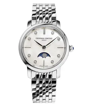 Frederique Constant Slimline Moonphase FC-206MPWD1S6B, Verze: stříbrná 