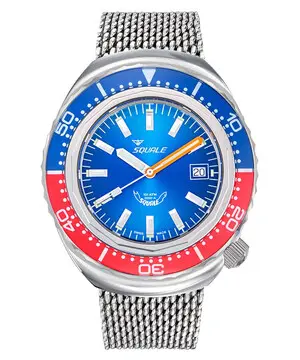 Squale 2002 Blue-Red 2002.SS.BLR.BL.ME22, Verze: stříbrná 