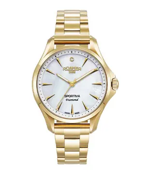 Roamer Sportiva Diamond 865847 48 20 50, Verze: žluté zlato 