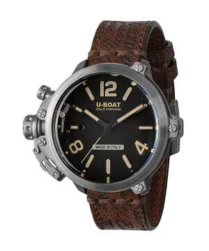 U-BOAT Capsule 45 MM SS BK Beige Limited Edition 8809, Verze: hnědá 