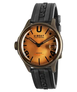 U-BOAT Darkmoon 40MM BR Black Vintage 9547, Verze: hnědá 