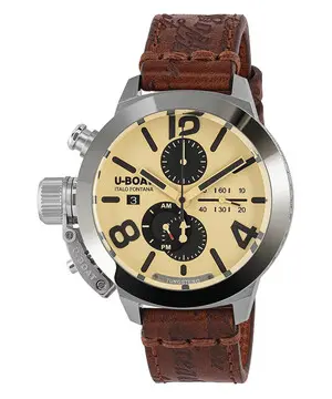 U-BOAT Classico 45 Tungsteno CAS2 9568/A, Verze: béžová, krémová 