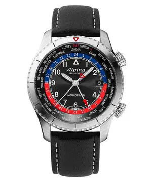 Alpina Startimer Pilot Quartz Worldtimer AL-255BRB4S26, Verze: černá2 