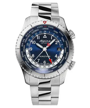 Alpina Startimer Pilot Quartz Worldtimer AL-255N4S26B, Verze: modrá 