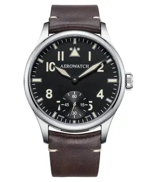 Aerowatch Renaissance Grande Mecanique Aviateur A 55981 AA02, Verze: hnědá 