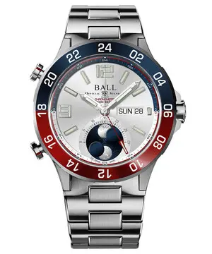 Ball Roadmaster Marine GMT Moon Phase DG3220A-S1CJ-SL, Verze: stříbrná 