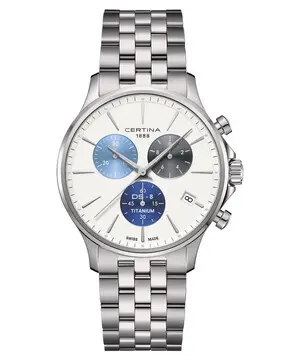 Certina DS-8 Chrono Titanium C045.417.44.011.00, Verze: bílá 