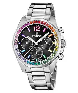 Festina Boyfriend Chronograph Rainbow F20606/3, Verze: černá 