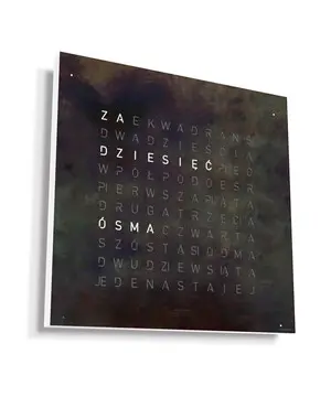 Hodiny Qlocktwo Earth 45 Creators Edition Raw Iron, Jazyk: PL Poland 