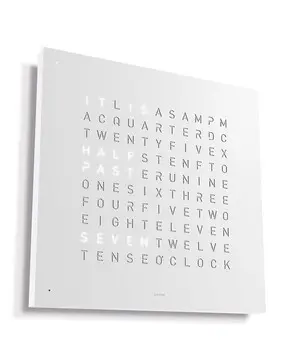 Hodiny Qlocktwo Earth 45 White Pepper, Jazyk: EN English 
