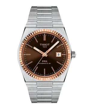Tissot PRX T931.407.41.291.00 Powermatic 80 Steel & 18K Gold, Verze: hnědá 