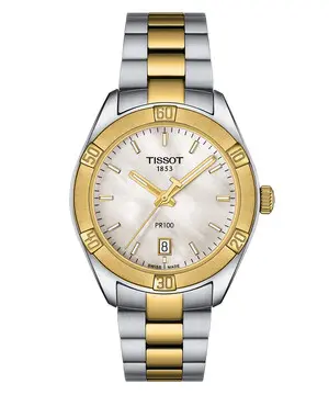 Tissot PR 100 Sport Chic Lady T101.910.22.111.00, Verze: žluté zlato 