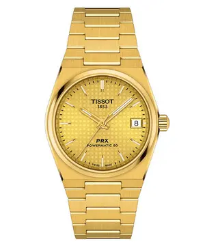 Tissot PRX Powermatic 80 35mm T137.207.33.021.00, Verze: žluté zlato 