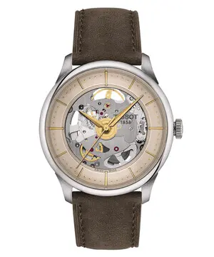 Tissot Chemin Des Tourelles Squelette T139.836.16.261.00, Verze: béžová, krémová 