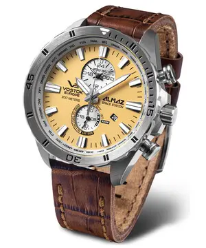 Vostok Europe Almaz Space Station YM8J-320A655, Verze: hnědá 