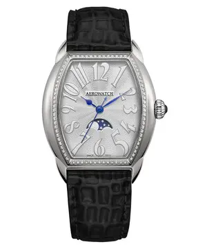 Aerowatch Streamline Moon Phase Diamonds Lady A 43958 AA08 DIA, Verze: černá2 