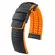 Řemínek Hirsch Ayrton černý 22 mm L - 120/80, Verze: oranžová, Šířka řemínku: 22 mm, Šířka u spony: 20 mm 