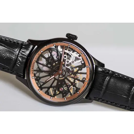 Pánské hodinky Aerowatch Renaissance Skeleton Cobweb A 50981 NO20, Verze: růžové zlato , 3 image