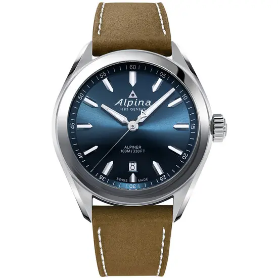 Pánské hodinky Alpina Alpiner Quartz AL-240NS4E6, Verze: hnědá 