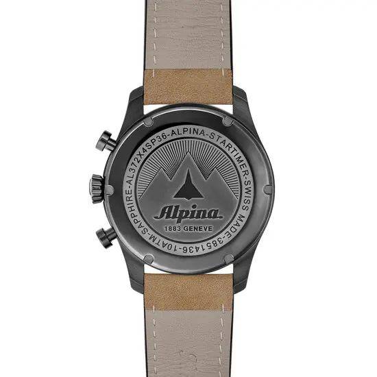 Pánské hodinky Alpina Startimer Pilot Quartz Chronograph Big Date AL-372GR4FBS26, Verze: hnědá2 , 3 image