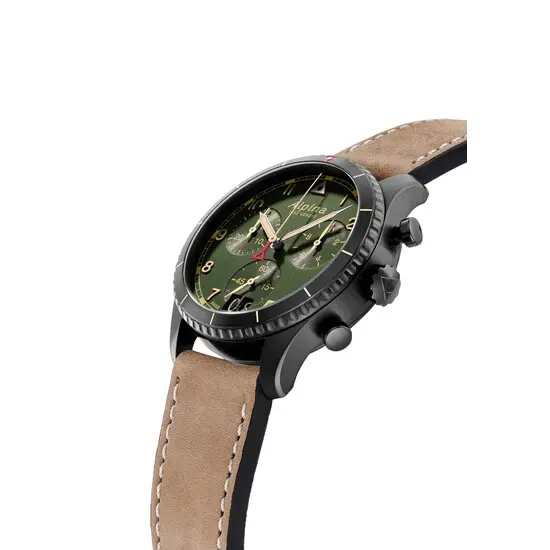 Pánské hodinky Alpina Startimer Pilot Quartz Chronograph Big Date AL-372GR4FBS26, Verze: hnědá2 , 2 image