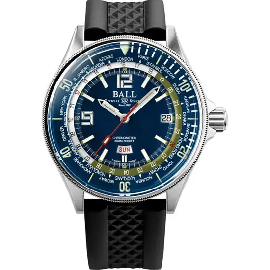 Pánské hodinky Ball Engineer Master II Diver Worldtime DG2232A-PC-BE, Verze: modrá2 