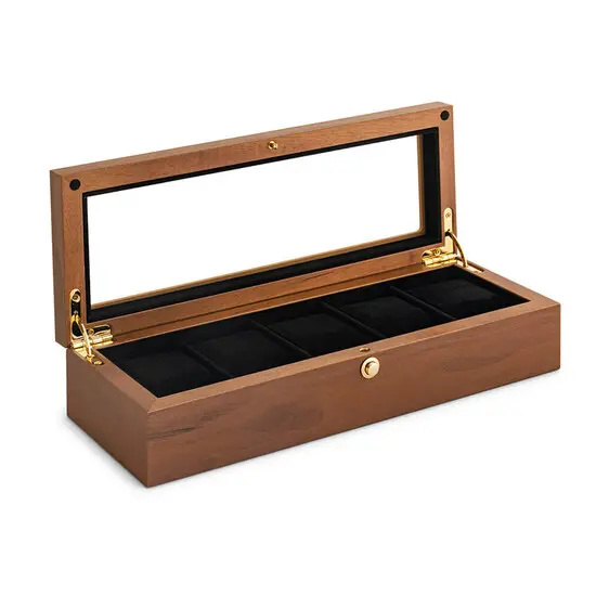 Box Beco Walnut 309366 pro 5 hodinek, Verze: hnědá2 