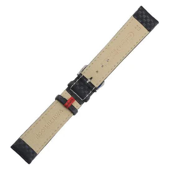 Řemínek Di-Modell Carbonio černý, Šířka řemínku: 20 mm, Šířka u spony: 18 mm, Délka řemínku: L - 120/80 , 2 image