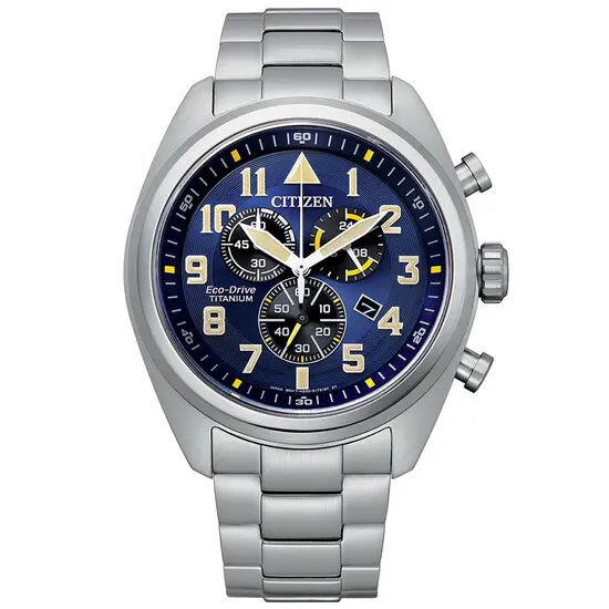 Pánské hodinky Citizen Military Chrono AT2480-81L, Verze: modrá 