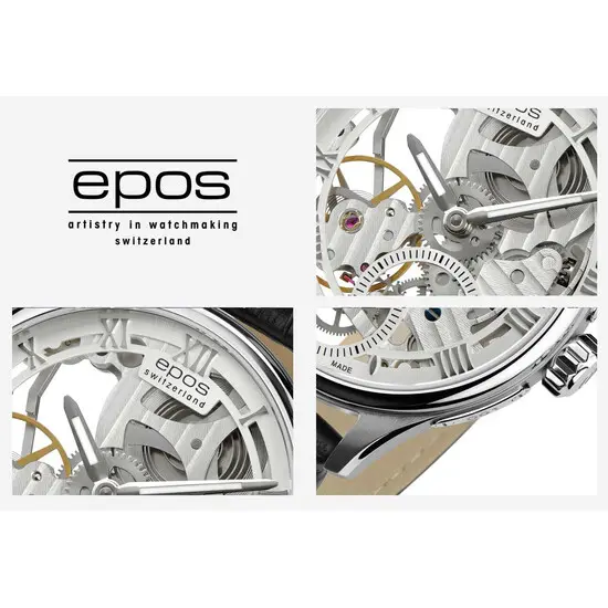 Pánské hodinky Epos Originale Skeleton Limited Edition 3500.165.20.28.30, Verze: stříbrná2 , 3 image