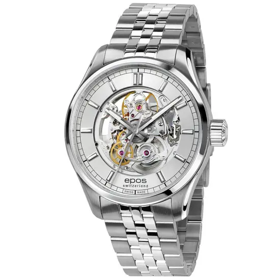 Pánské hodinky Epos Passion Skeleton 3501.135.20.18.30, Verze: stříbrná2 