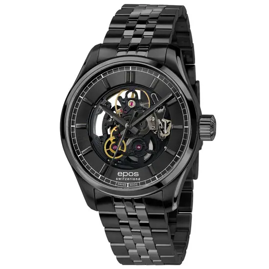 Pánské hodinky Epos Passion Skeleton 3501.139.25.15.35, Verze: černá2 