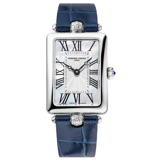 Dámské hodinky Frederique Constant Classics Art Deco Carree FC-200MPW2AC2D6, Verze: modrá 